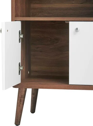 Miniatura 5 de Modway Transmit, soporte para TV de 55 pulgadas, color blanco nogal