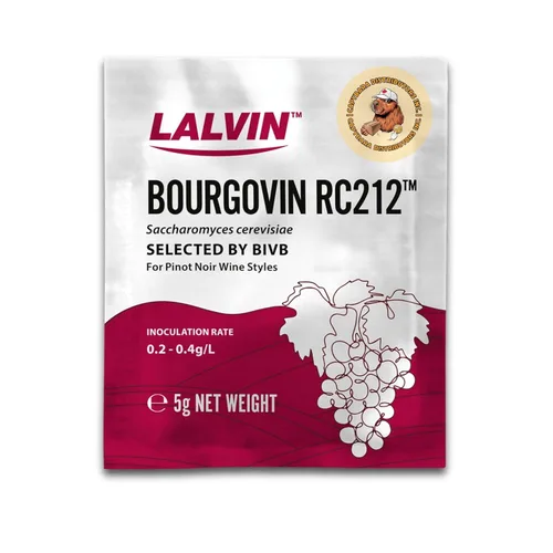 Miniatura 3 de Lalvin RC-212 Levadura de vino (paquete de 5) - Hacer Mead de Sidra de Vino Kombucha en casa - 0.18 oz Sobres - Saccharomyces cerevisiae - Vendido