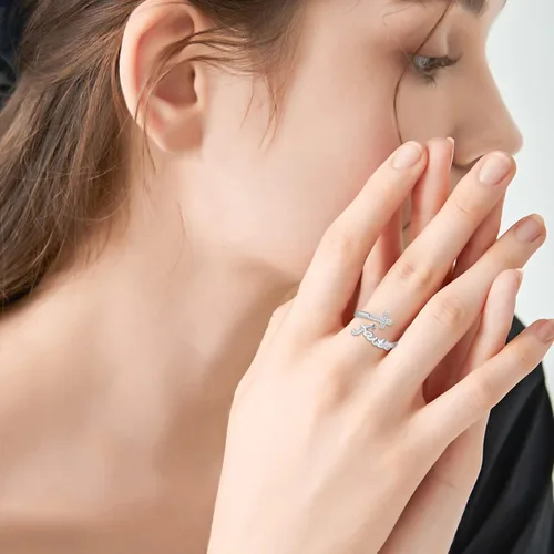 Miniatura 6 de Anillo de fe, anillos de cruz, anillo de cruz ajustable de plata de ley, regalo de joyería inspiradora cristiana para mujeres, niñas, hija, novia