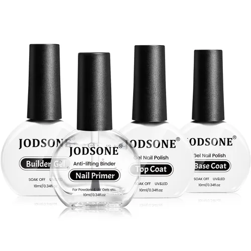 Miniatura 9 de JODSONE - Juego de 2 capas de gel de 0.3 fl oz sin necesidad de limpieza, acabado claro brillante de larga duración, no requiere remojo, requiere