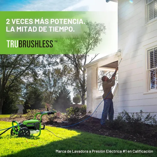 Miniatura 6 de Greenworks Pro - Lavadora de presión sin escobillas 3000 PSI (Certificada por CSA) 2.0 GPM Máx. / 1.1 GPM Lavadora de presión eléctrica