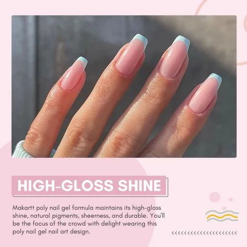 Miniatura 8 de Makartt - Gel de uñas de polietileno: constructor rosa natural de 1.7 oz (50 ml) para extensión de uñas, fortalecedor, diseño de arte de uñas