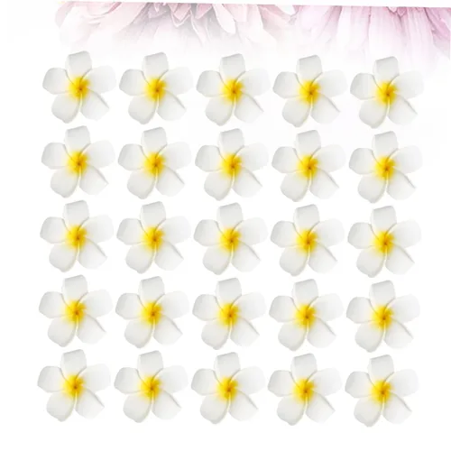 Miniatura 6 de FOMIYES 25 horquillas Frangipani para mujer, pinzas de pelo de flores de simulación, pinzas negras para novia, para playa, bodas, fiestas