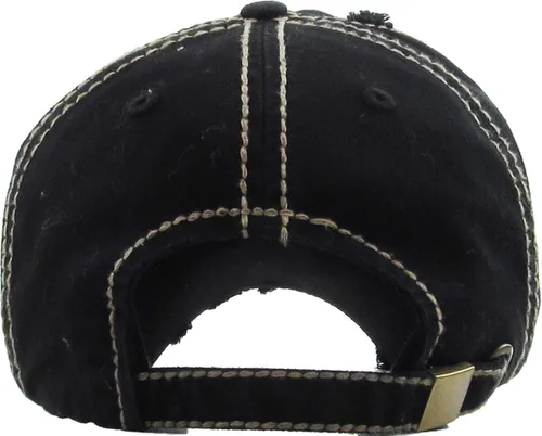 Miniatura 3 de KBETHOS Chief Skull and Free Spirit - Gorra de malla de sarga ajustable de algodón lavado desgastado