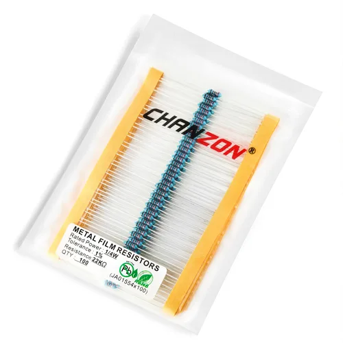 Miniatura 127 de Chanzon 100pcs 1/4W (0.25W) 62 Ohmios Resistencia fija de película metálica Ohmios 0.01 ±1% Tolerancia 62R MF Resistencias de orificio pasante