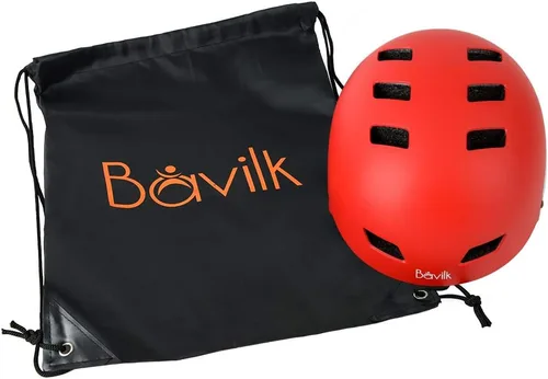 Miniatura 6 de Casco de bicicleta en 3 tallas para adolescentes, niños, jóvenes, adultos, Bavilk Casco de monopatín ajustable multideporte para bicicleta, Rojo mate