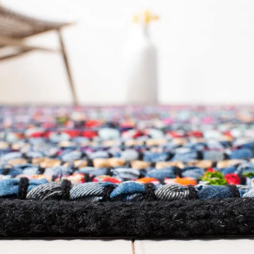 Miniatura 5 de SAFAVIEH Cape Cod Collection - Alfombra de pasillo, 2 pies 3 pulgadas x 6 pies, multicolor y natural, tejido plano hecho a mano de algodón trenzado