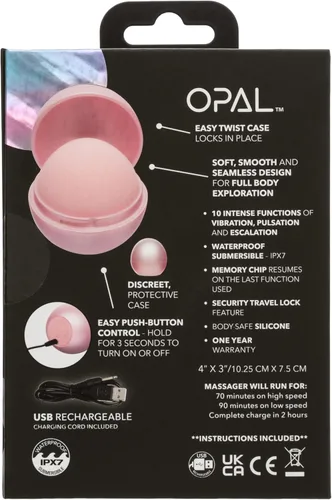 Miniatura 6 de CalExotics Masajeador liso de ópalo, vibrador adulto del juguete del sexo para las mujeres y ella - SE-0008-70-3 Rosado