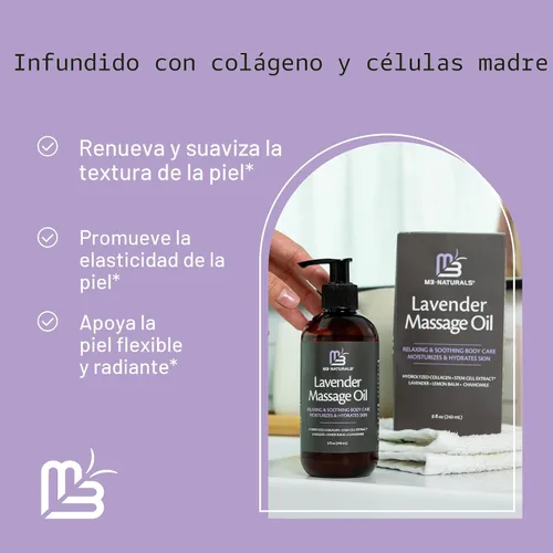 Miniatura 9 de Aceite de masaje sensual de lavanda con colágeno y células madre, terapia de ajuste de la piel para glúteos, muslos y abdomen, aceite anticelulítico