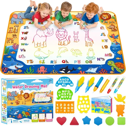 Miniatura 8 de Alfombrilla de Dibujo de Agua Aqua - Alfombrilla de Dibujo para Niños, Juguetes Educativos para Niños Pequeños de 3, 4, 5, 6, 7 y 8 Años, Regalos