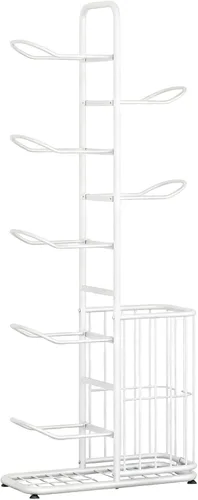 Miniatura 13 de Estante vertical de bolas para garaje, soporte vertical de exhibición de baloncesto para interiores y exteriores, estante de almacenamiento