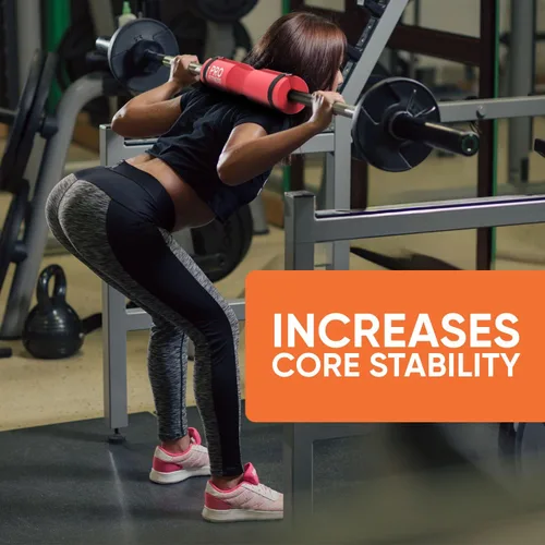 Miniatura 6 de ProFitness Almohadilla de mancuernas de pesas para sentadillas - Soportes para sentadillas, desplantes estancadas y de ejercicio en banco para Rojo