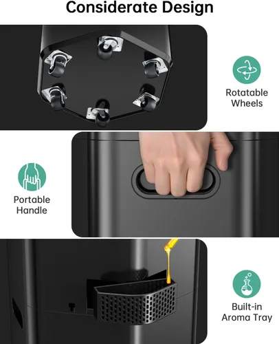 Miniatura 9 de Humidificadores de 5 galones para dormitorio, habitación grande, 2800 pies cuadrados, control remoto y aplicación, humidificador silencioso