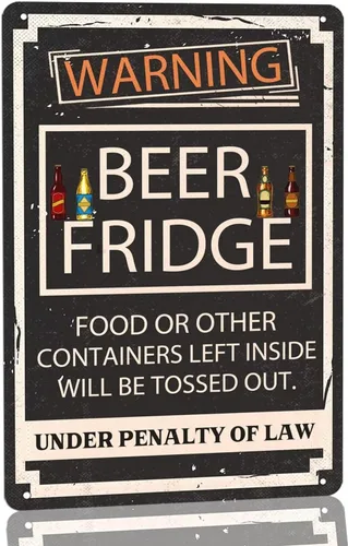 Miniatura 16 de Letrero de metal vintage con texto en inglés «My Happy Place Bar Open To Good Times & Good Friends», letreros divertidos de cerveza para el hogar