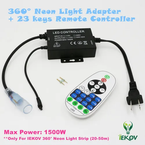 Miniatura 5 de [Actualización] Luz LED de neón de 360°, IEKOV™ CA 110-120 V, tira de luces LED de neón flexible de 360 grados, regulables e impermeables de neón +