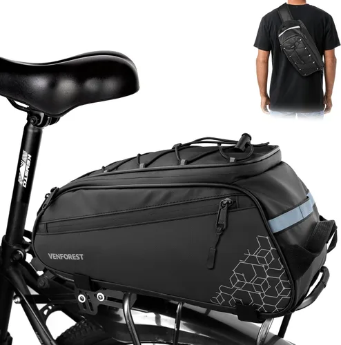 Miniatura 9 de Bolsa Trasera para Bicicleta, Bolsa de Maletero de Bicicleta de 20L PVC Impermeable para Bicicletas de Carretera y de Montaña, Bolsa Multifuncional