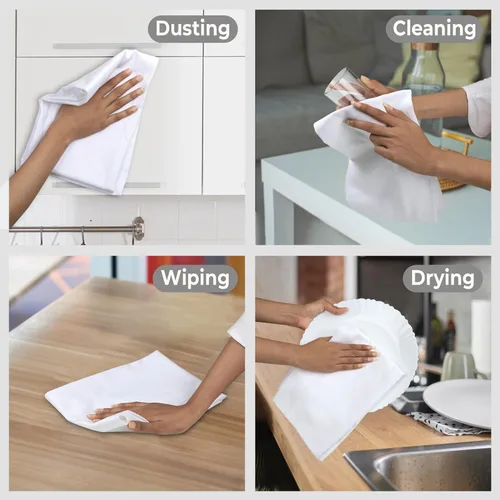 Miniatura 6 de Urban Villa Saco de harina de cocina (27 x 27 pulgadas, paquete de 12) toallas de cocina extra grandes de alta calidad, 100% algodón, saco de 006