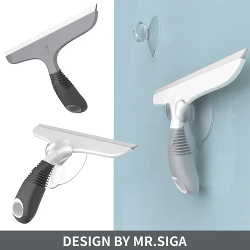 Miniatura 3 de MR.SIGA Escobilla de silicona multiusos para ventana, vidrio, puerta de ducha, parabrisas de automóvil, limpiador de ventanas resistente, incluye