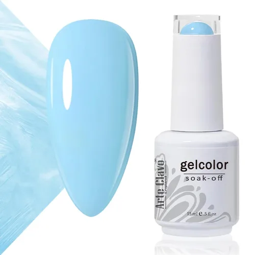 Miniatura 14 de Arte Clavo Esmalte de uñas de gel rosa lechosa de 0.5 fl oz, con luz LED, UV, remojado, transparente, rosa nude, manicura francesa, rosa claro