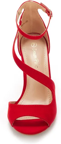 Miniatura 5 de Dream Pairs Nile Sandalias modernas de tacón tipo stiletto, con puntera abierta, para mujer