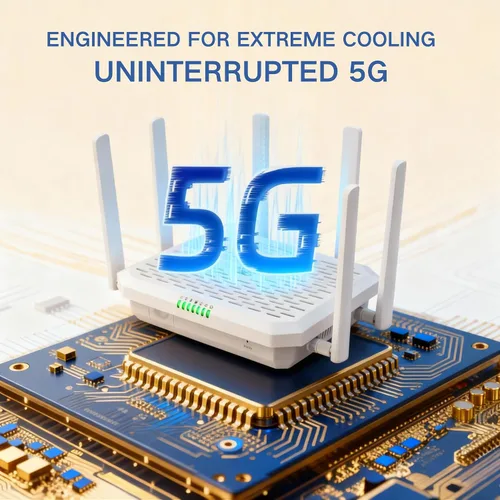 Miniatura 4 de InHand FWA02 5G Router Wi-Fi 6 (DL 4.76Gbps) Solución de red segura y administrada en la nube dual de 2.5G para el hogar, RV y negocios
