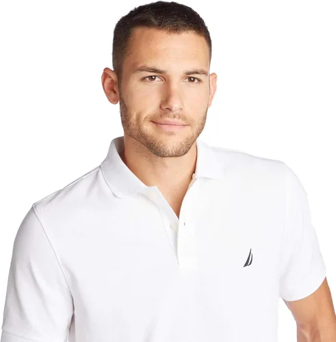 Miniatura 2 de Nautica playera polo clásica de mangas cortas, color sólido, para hombre