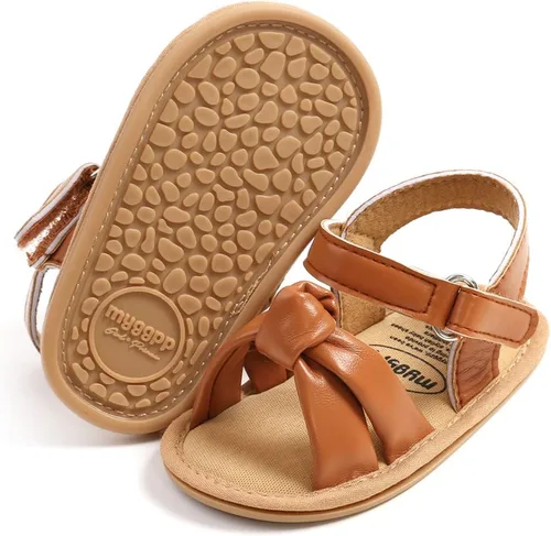 COSANKIM Sandalias de verano para bebés y niñas con suela suave de flores, zapatos de vestir para cuna, recién nacidos, para recién nacidos, para