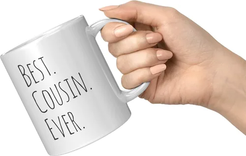 Miniatura 8 de Panvola Taza de café con texto en inglés "Best Cousin Ever", regalos para mujeres y hombres de la tía, tío, familia, reunión, vasos de cerámica, 11