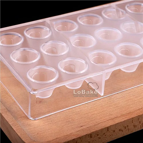 Miniatura 4 de LoBake 21 cavidades de diámetro 1.2 in forma de cono de policarbonato PC chocolate molde caramelo cubo de hielo molde Sugarcraft moldes DIY hornear