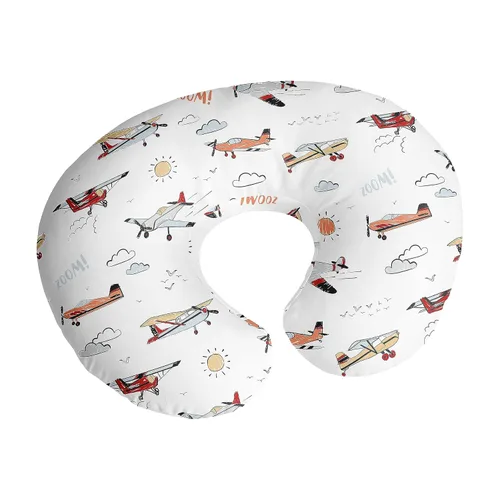 Miniatura 9 de Sweet Jojo Designs Funda de almohada de lactancia de niño de fútbol marrón y blanco, funda de almohada para lactancia materna, funda de almohada