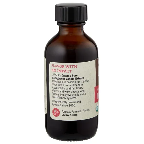 Miniatura 3 de Lafaza Extracto orgánico puro de vainilla de Bourbon de Madagascar, totalmente natural (2 fl oz)