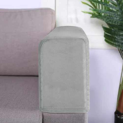 Miniatura 6 de BESPORTBLE Funda de tela elástica para reposabrazos de sofá, color gris, antideslizante, protector de muebles, fundas para sillón reclinable