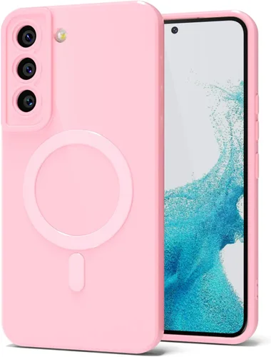 Miniatura 10 de Svanove para Samsung Galaxy S22 Funda de teléfono de silicona magnética, compatible con Magsafe, linda para mujeres, brillante color brillante, gel