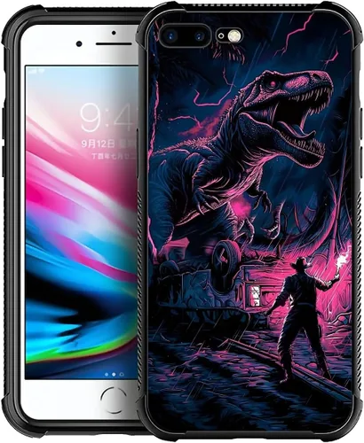 Miniatura 16 de Funda compatible con iPhone 7/8, diseño de bandera estadounidense con diseño de tiro con arco al aire libre, a prueba de golpes, antiarañazos