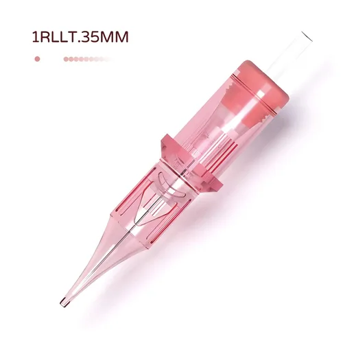 Miniatura 2 de 20 agujas de cartucho de maquillaje permanente profesional, 1RL, 0.014 in de largo, para microblading cejas, ojos, labios (1201RLLT (0.014 in))