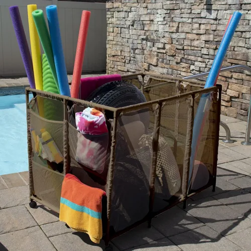 Miniatura 6 de Soporte para fideos de piscina, juguetes, flotadores, bolas y flotadores, organizador de almacenamiento de malla, extra grande
