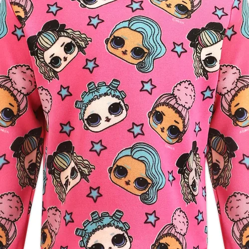 Miniatura 5 de LOL Surprise Dolls - Conjunto de sudadera y pantalón deportivo para niñas pequeñas y grandes, rosanegro
