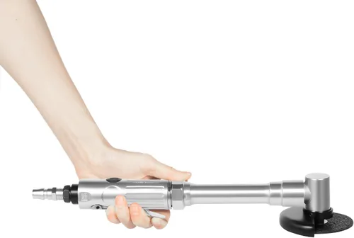 Miniatura 8 de Amoladora angular neumática de mango largo, herramienta de corte neumática de 90 PSI 25000 RPM, alcance extendido de 12.2 pulgadas para espacios