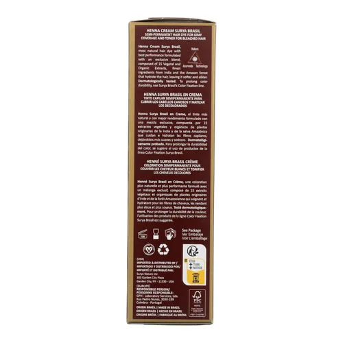 Miniatura 3 de Surya Brasil Productos Crema de henna, roja, 2.37 onzas líquidas