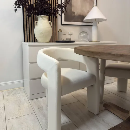 Miniatura 11 de VESCASA Silla de Comedor de Barril de Terciopelo con Respaldo Abierto, Sillón Lateral de Acento Moderno Tapizado con 3 Patas para Caqui-terciopelo