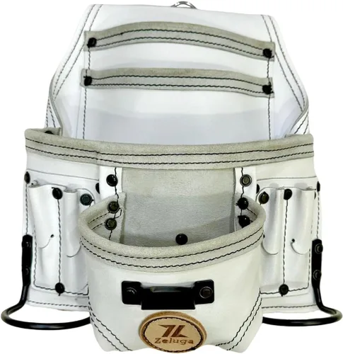 Miniatura 9 de Zeluga 20-117 Bolsa de herramientas de 10 bolsillos, de piel resistente para rigger, negra