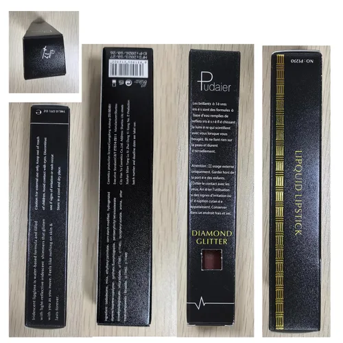 Miniatura 9 de Lápiz labial líquido brillante de diamantes para Halloween, brillo labial líquido con purpurina gótica, de alto pigmento brillante, resistente al #03