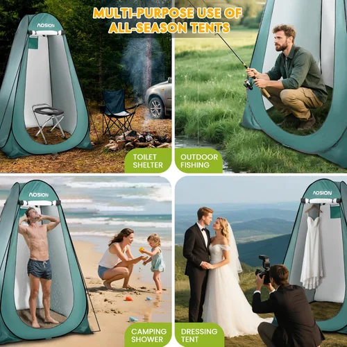 Miniatura 7 de Pop Up Privacy Shower Tent, Portable Changing Dressing Room with Carry Bag, Waterproof Sun Shelter for Camping, Beach, Hiking & Outdoor Activities.