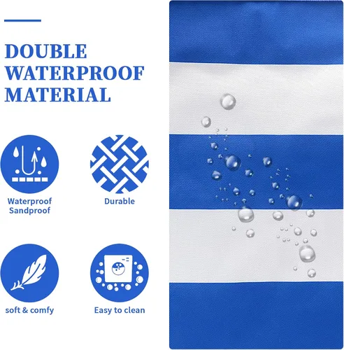 Miniatura 7 de Binggemen Bolsa grande impermeable multiusos para piscina, picnic, playa, compras, Bolsa grande impermeable multiusos para piscina, picnic, playa