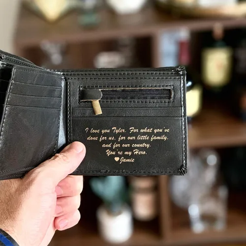 Miniatura 3 de Swanky Badger Cartera personalizada - Cartera plegable (negro básico)
