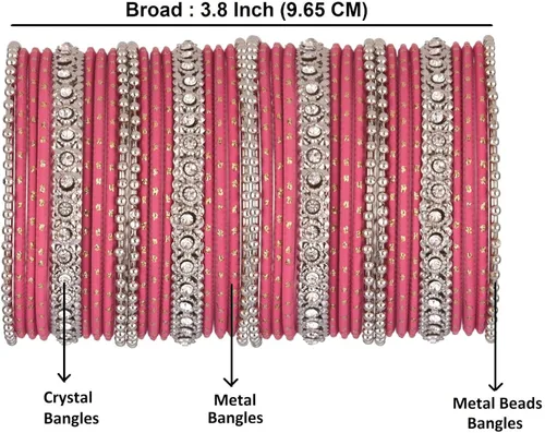 Miniatura 3 de Efulgenz Indian Bangle Set Rhinestone Crystal Boho Oxidized Bracelet Metal Bangle Set Jewelry for Women