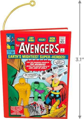 Miniatura 5 de Adorno navideño de Hallmark Keepsake 2023, Adorno del 60º aniversario de Marvel Comics Los Vengadores, Regalos de superhéroes