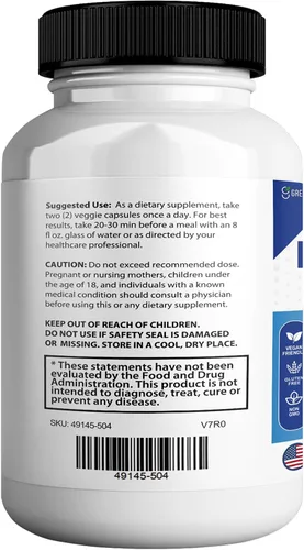 Miniatura 3 de Suplemento SOS Max para próstata, 60 cápsulas, complejo herbario natural con palma enana, vitamina E, B6, suministro para 30 días