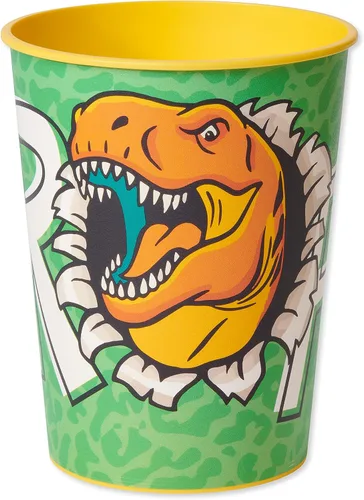 American Greetings Suministros de fiesta de cumpleaños de dinosaurios, tazas reutilizables para fiesta (16 onzas, 8 unidades)