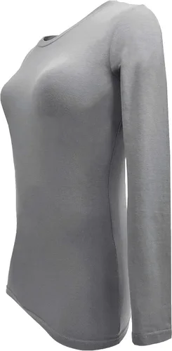 Miniatura 53 de Natural Uniforms Camiseta Under Scrub para mujer, cuello redondo, manga larga, paquete de 3, paquete múltiple de 3